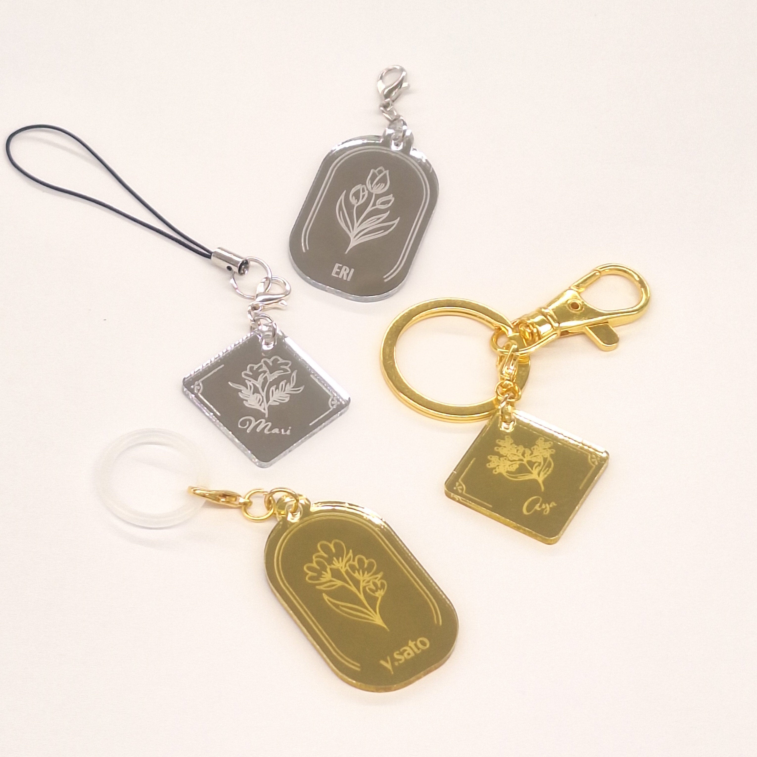 ゴールド 二重オーバルチャーム オリジナルチャーム【Oval Flower/Gold ゴールド 二重オーバルチャーム オリジナルチャーム【Oval Flower/Gold